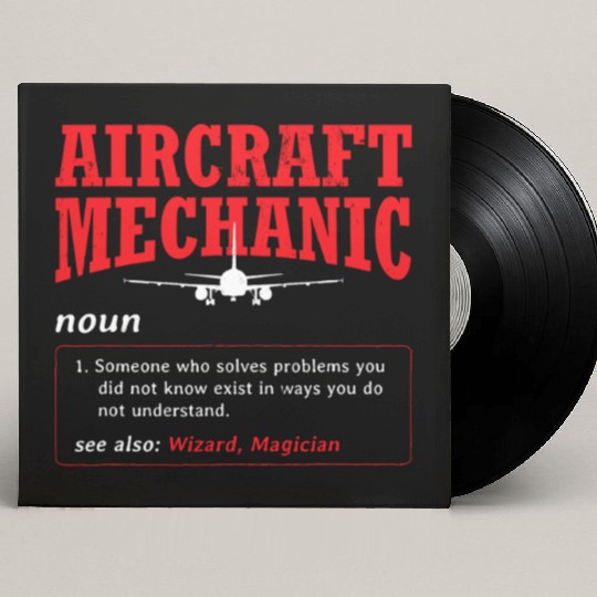 Aircraft Mechanic Definition Airplane Aircraft Custom Vinyl Record Sleeves