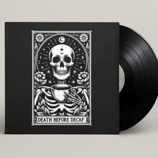 Death Before Decaf Tarot Card Custom Vinyl Record Sleeves