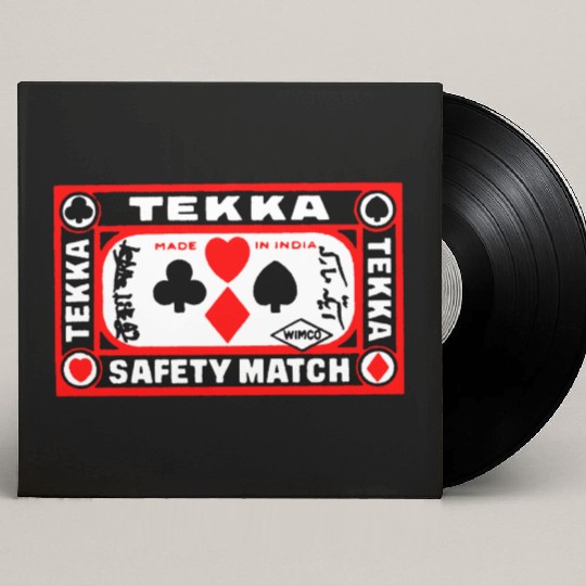 Indian Safety Matches Matchbox Art Suits of Poker Custom Vinyl Record Sleeves