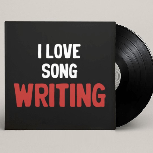 I Love Song Writing Writer Karaoke Guitarist Custom Vinyl Record Sleeves
