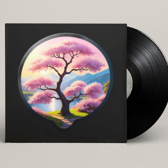 Blooming Cherry Blossom by Riverbank Custom Vinyl Record Sleeves