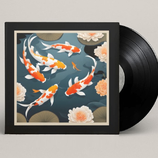 Koi Pond Custom Vinyl Record Sleeves