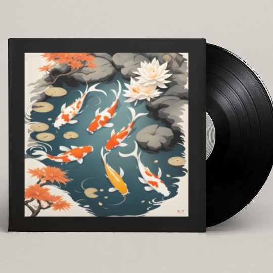 Koi Pond 2 Custom Vinyl Record Sleeves