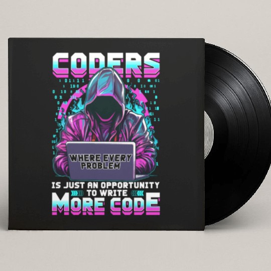 Coders Design for Computer Engineer Software Devel Custom Vinyl Record Sleeves