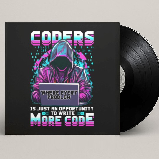 Coders Design for Computer Engineer Software Devel Custom Vinyl Record Sleeves