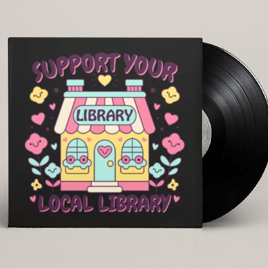 Support Your Local Library Custom Vinyl Record Sleeves