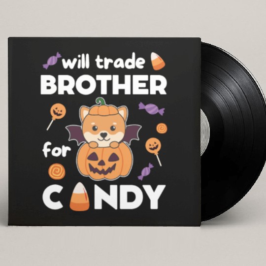 Shiba Inu Halloween Trade Brother For Candy Custom Vinyl Record Sleeves