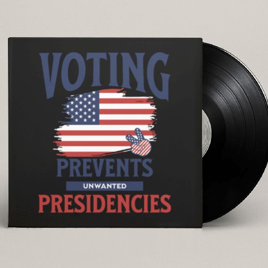 Voting Prevents Unwanted Presidencies US Election Custom Vinyl Record Sleeves