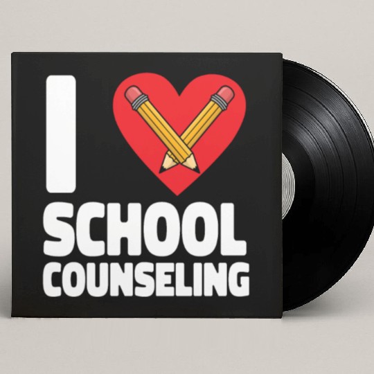 School Counselor Heart I (Heart) Custom Vinyl Record Sleeves