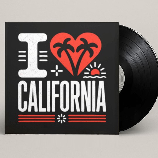 I love California | The Golden State Custom Vinyl Record Sleeves