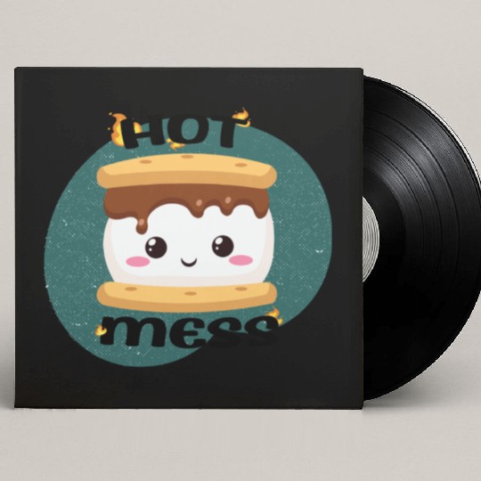Hot Mess Kawaii S'more Meme Custom Vinyl Record Sleeves
