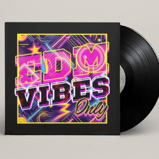 EDM Festival EDM Vibes Only Custom Vinyl Record Sleeves