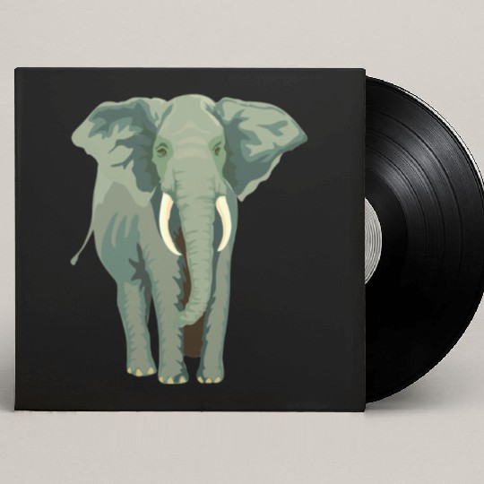 Elephant Face Funny Custom Vinyl Record Sleeves - Funny Animal Face Lover