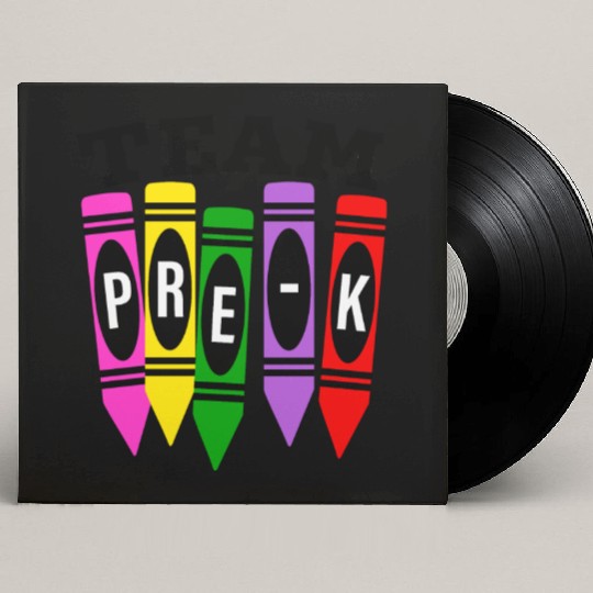 Pre-K Team - Preschool Teacher Custom Vinyl Record Sleeves