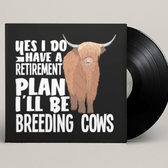 Highland Cow Breeding Pension Plan Custom Vinyl Record Sleeves