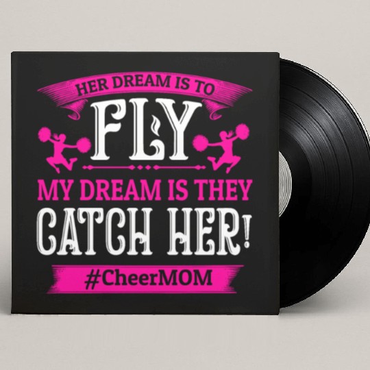 Dream Cheer Mom Cheerleading Mommy Mother's Day Custom Vinyl Record Sleeves