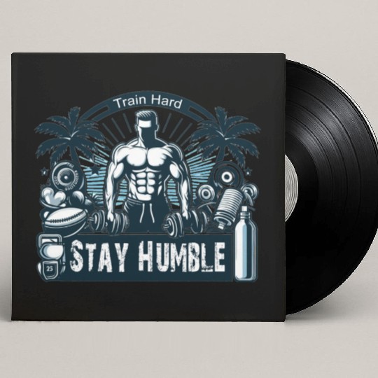 train hard stay humble Custom Vinyl Record Sleeves