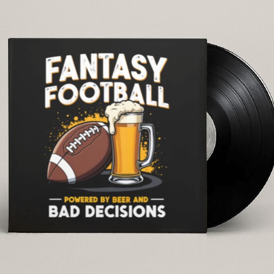 Fantasy Football: Powered by Beer and Bad Decision Custom Vinyl Record Sleeves
