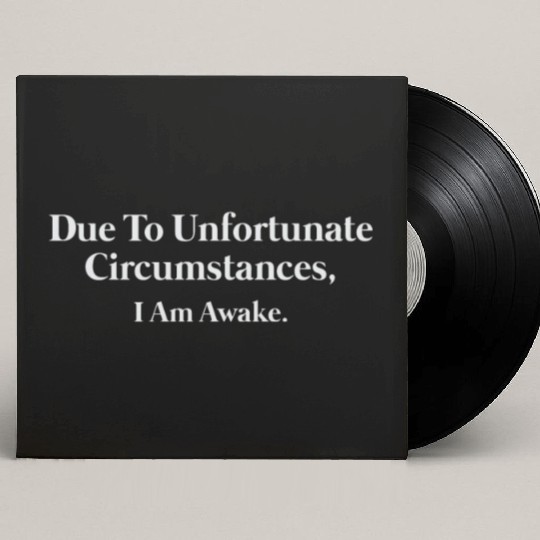 Due to unfortunate circumstances, I am awake. Custom Vinyl Record Sleeves
