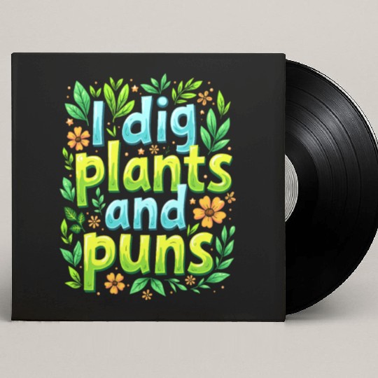 I DIG PLANTS AND PUNS Custom Vinyl Record Sleeves