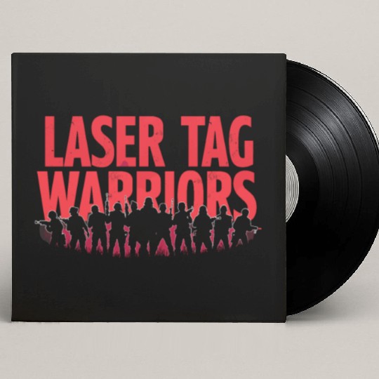 Laser Tag Champion Retro Gamer Night Out Team Custom Vinyl Record Sleeves