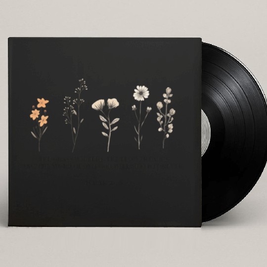 Wild Flowers Bible Verse Floral Religious Custom Vinyl Record Sleeves