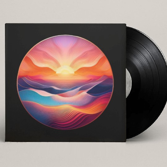 Colorful Sunrise Custom Vinyl Record Sleeves