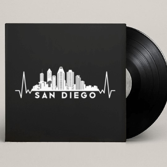 Heartbeat Skyline USA San-Diego Custom Vinyl Record Sleeves