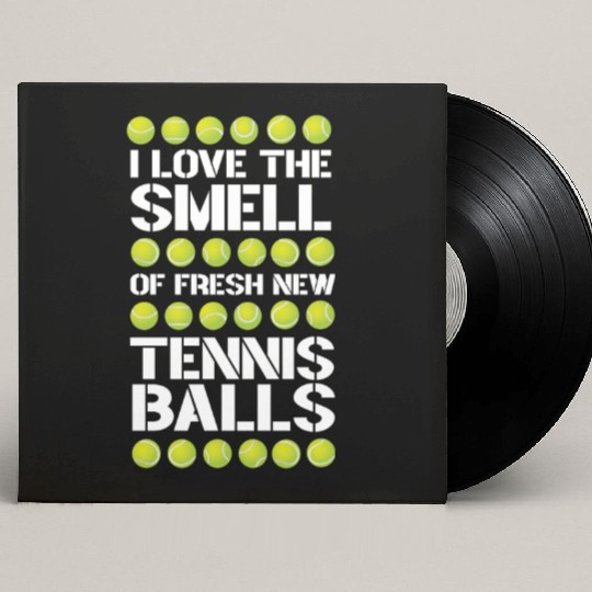 Funny Tennis Player Racket I Love Custom Vinyl Record Sleeves