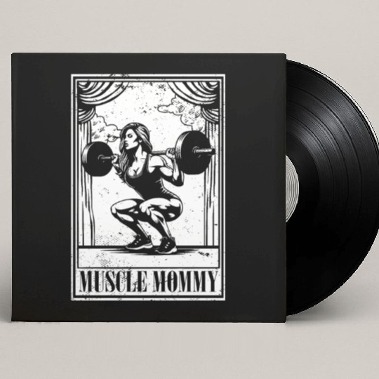 Tarot Cards Muscle Mommy Squatting Barbell Custom Vinyl Record Sleeves