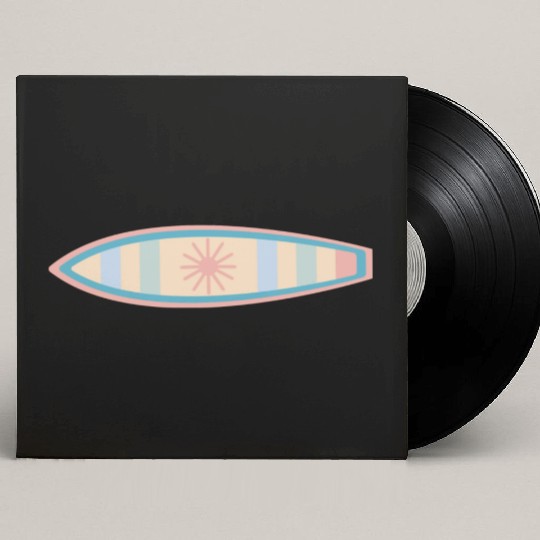 Surfboard Tide Clothing Co. Logo Custom Vinyl Record Sleeves