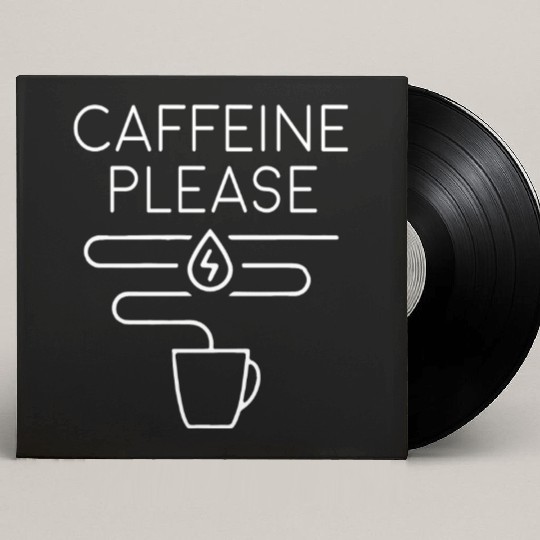 Caffeine Please Neon Sign Custom Vinyl Record Sleeves