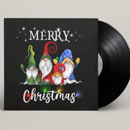 Merry Christmas Gnomes Xmas Family Men Women Custom Vinyl Record Sleeves
