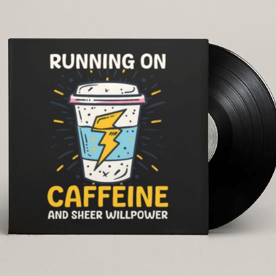 Depression Awareness Running On Caffeine Willpower Custom Vinyl Record Sleeves