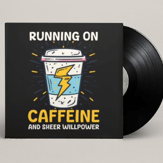 Depression Awareness Running On Caffeine Willpower Custom Vinyl Record Sleeves