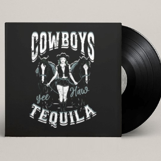 Cowboys and Tequila - Cowgirl Custom Vinyl Record Sleeves