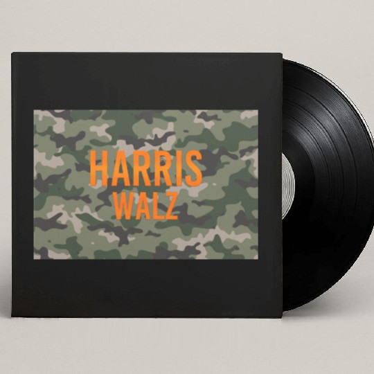 Harris Walz Camo Logo Custom Vinyl Record Sleeves