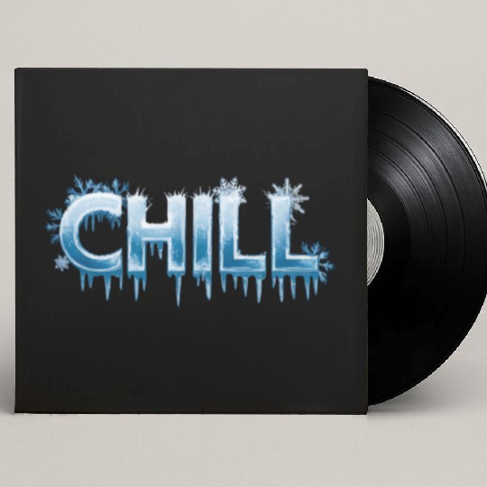 Chill Icy Blue Snowflake Winter Vibes Custom Vinyl Record Sleeves