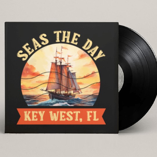 Florida Keys SEAS THE DAY IN KEY-WEST FLORIDA Custom Vinyl Record Sleeves