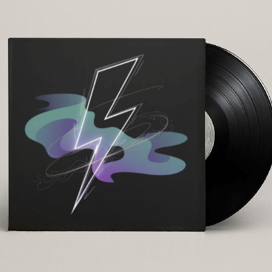 Electric Aurora: Lightning Meets Northern Lights Custom Vinyl Record Sleeves