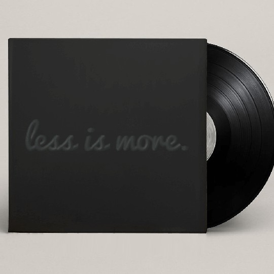 Less is more embroidered Custom Vinyl Record Sleeves