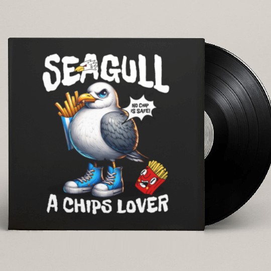 Seagull The Potato Chips Lover Funny Sea Bird Custom Vinyl Record Sleeves