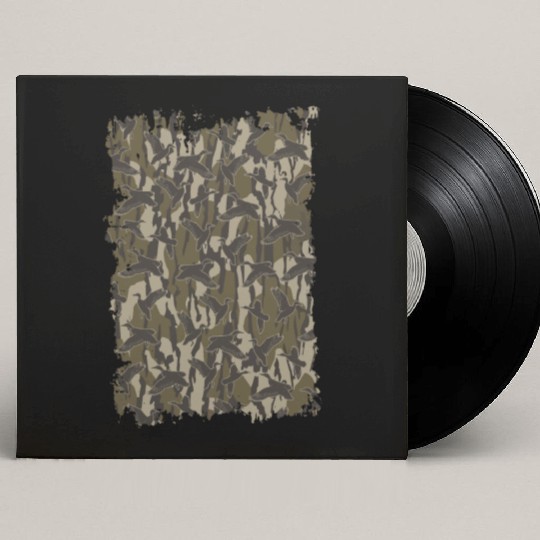 Waterfowl Hunting Camo Duck Hunters Bottomland Cam Custom Vinyl Record Sleeves