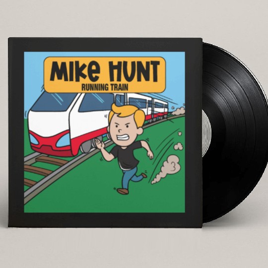 Mike Hunt Running Train Custom Vinyl Record Sleeves