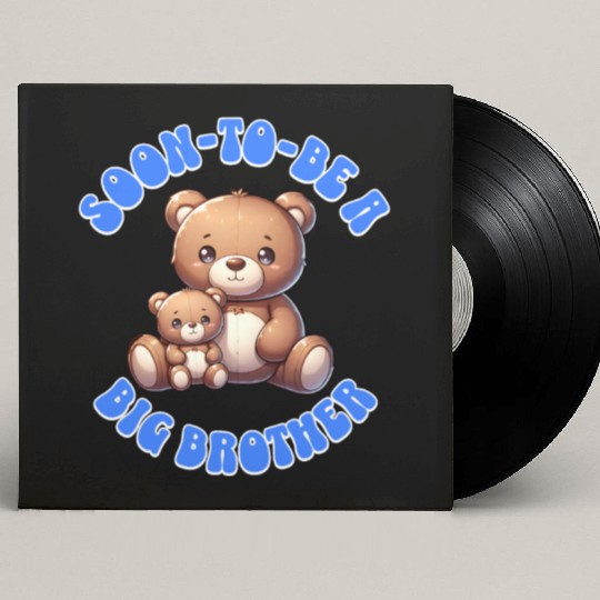 I'm Going To Be A Big Brother Cute Teddy Bears, Custom Vinyl Record Sleeves