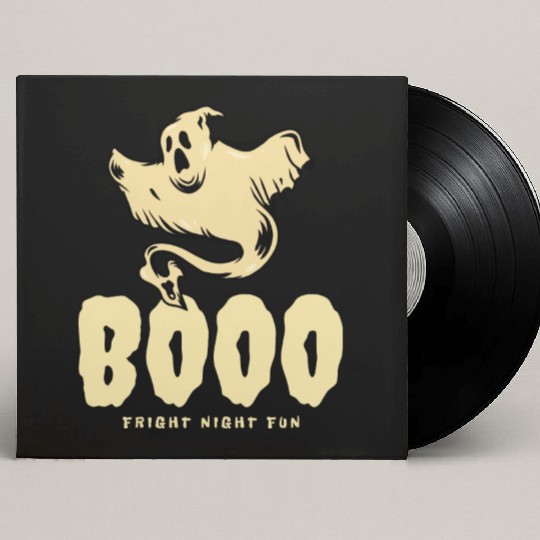 BOOO Fright Night Fun Ghost Halloween Custom Vinyl Record Sleeves