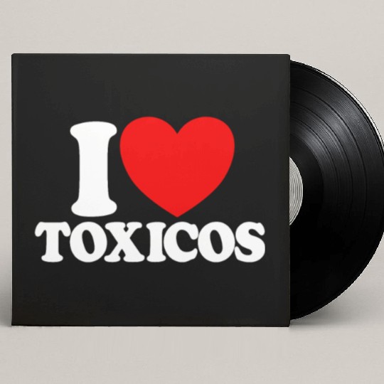 I Love Toxicos Red Heart Toxic Latino Women's Custom Vinyl Record Sleeves