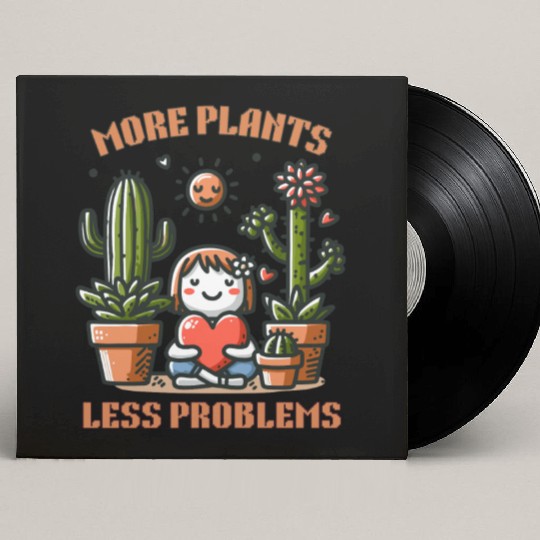 More Plants Less Problems Custom Vinyl Record Sleeves