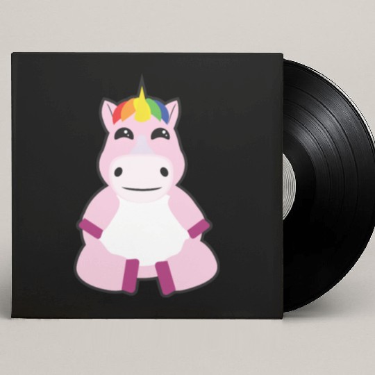 Sitting Unicorn Custom Vinyl Record Sleeves