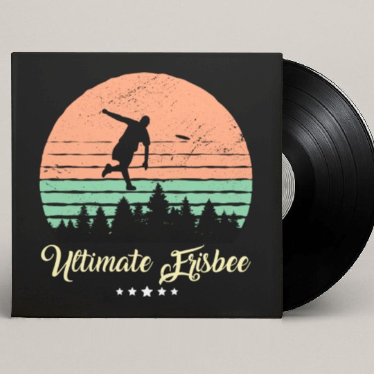Ultimate Frisbee Vintage Retro Sunset Custom Vinyl Record Sleeves